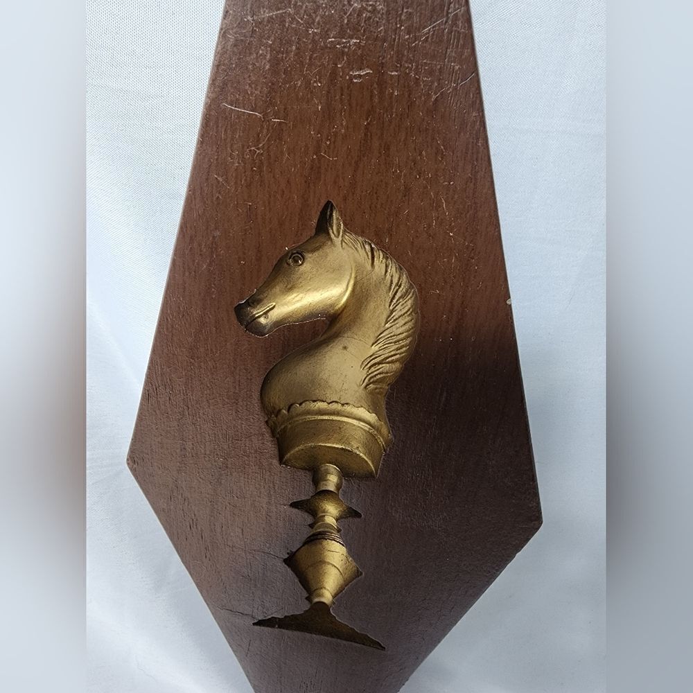 Vintage MCM Diamond Shaped Chess Wall Decor